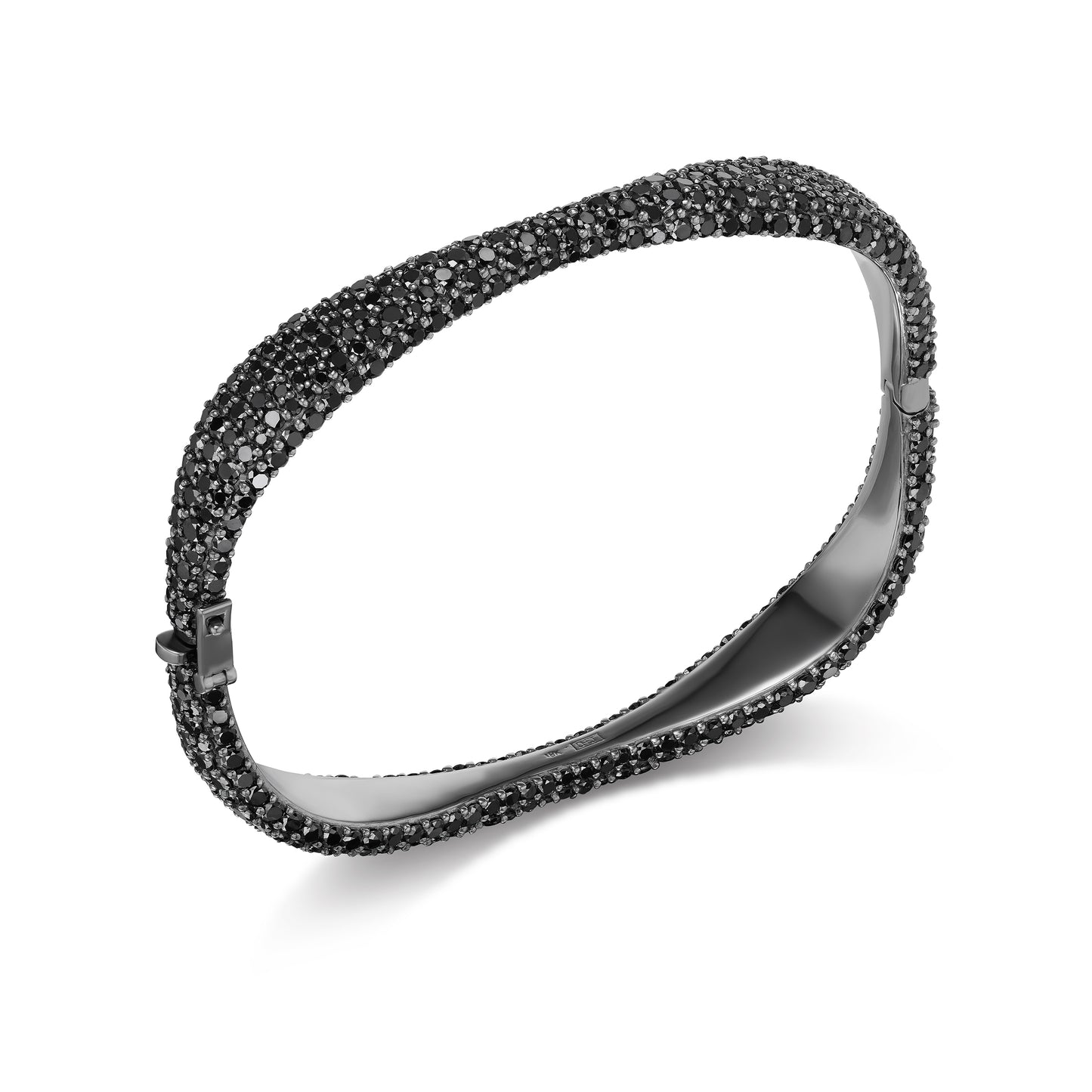 Black Diamond Pavé Wave Bracelet