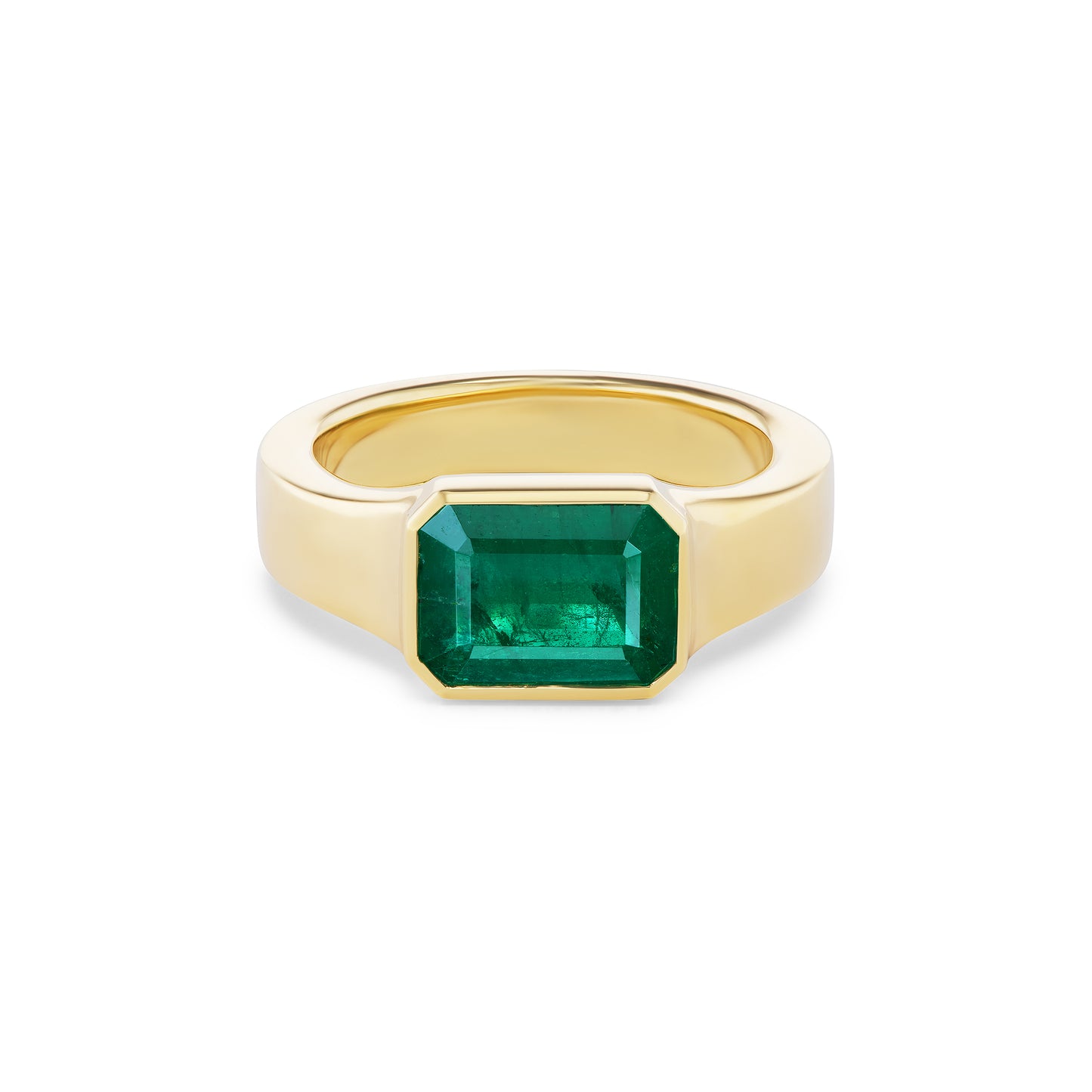 Columbian Emerald East West Ring