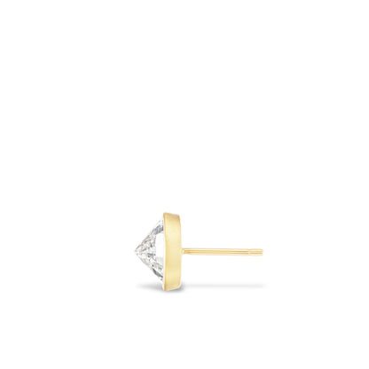 Single Upside Down ROUND Diamond Stud (3 sizes)