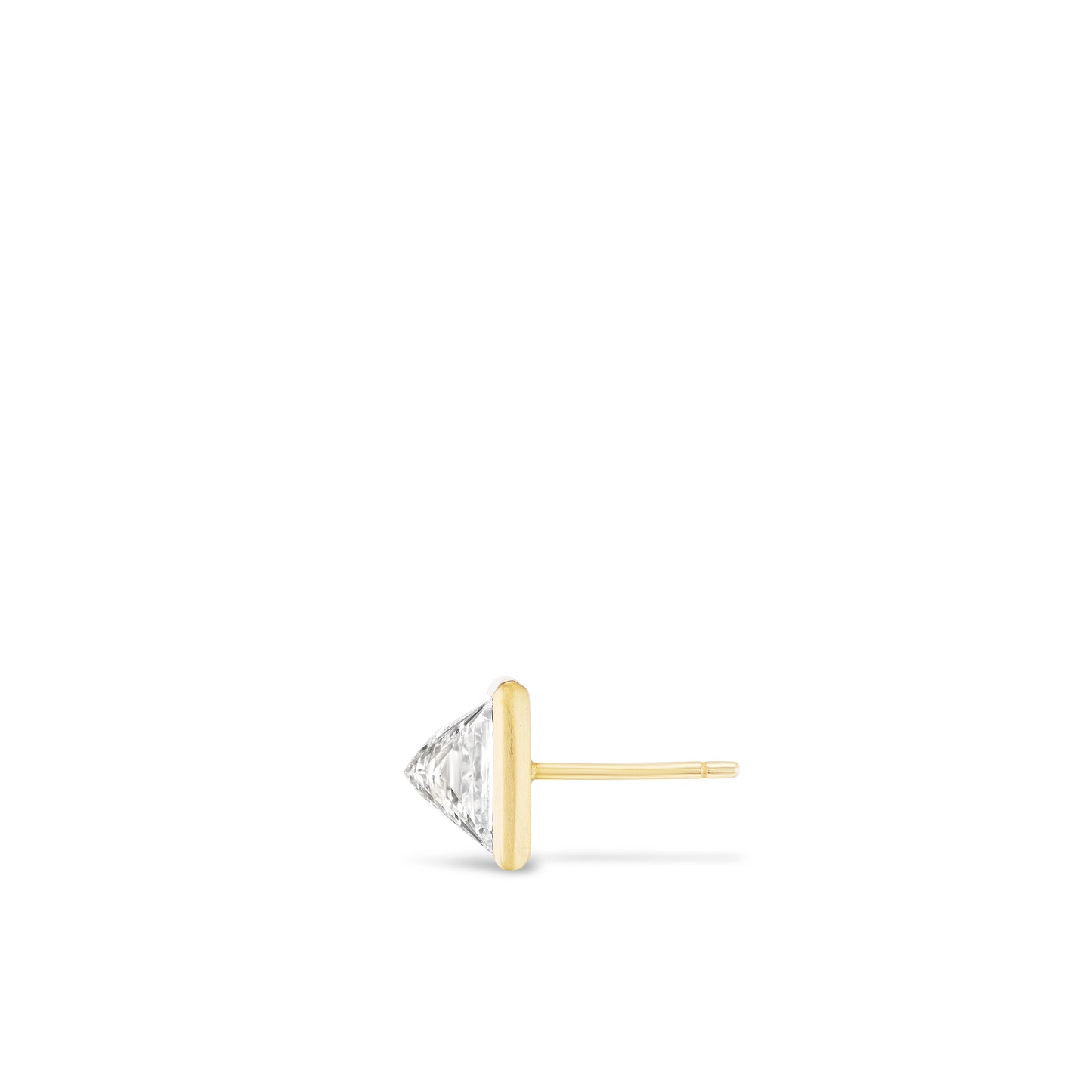 Single Upside Down SQUARE Diamond Stud (3 sizes)