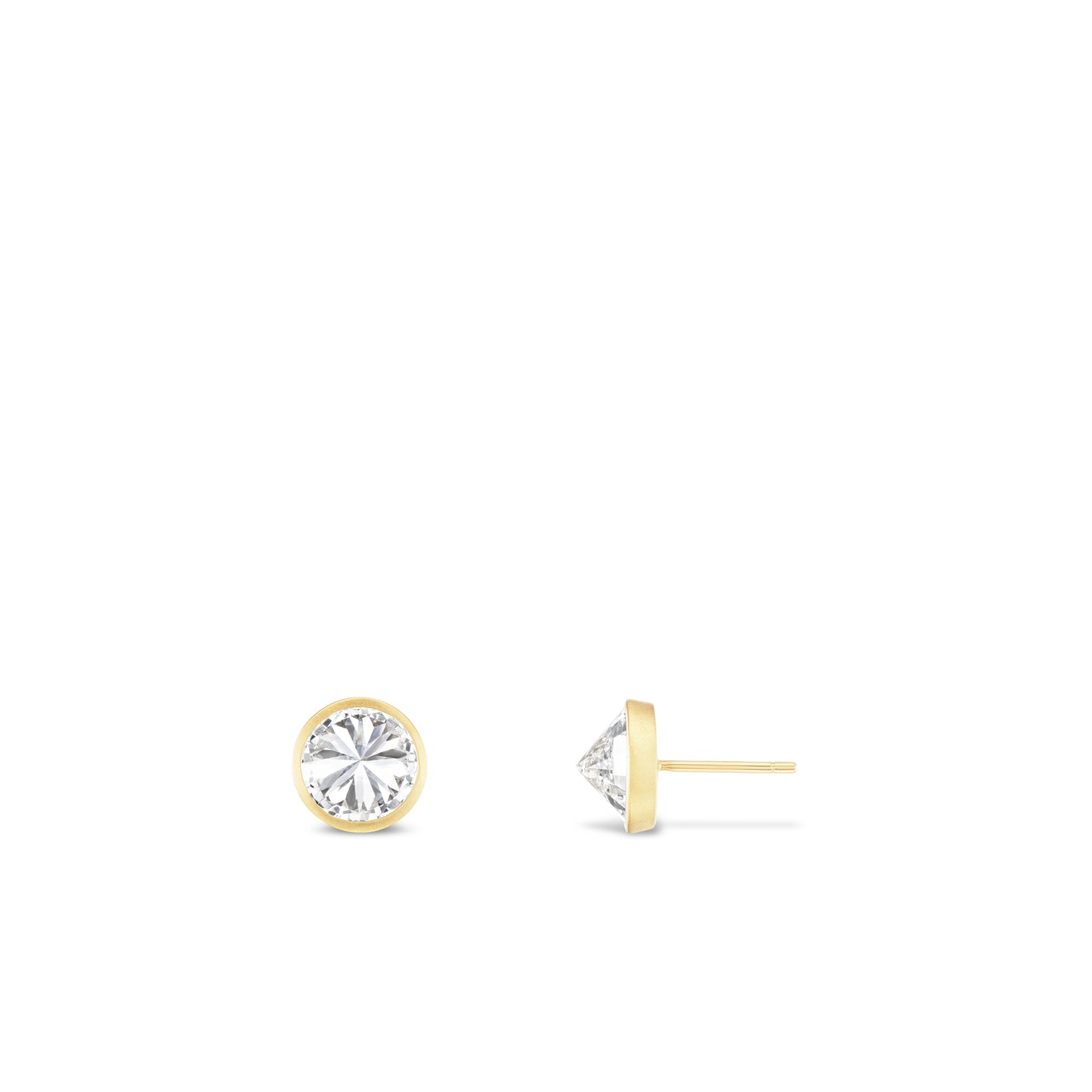 Upside Down Diamond ROUND Studs Small (Pair)