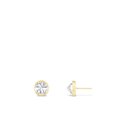 Upside Down Diamond ROUND Studs Small (Pair)