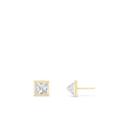 Upside Down Diamond SQUARE Studs Small (Pair)