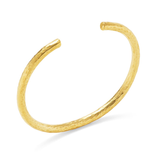 Yellow Gold Hammered Cuff